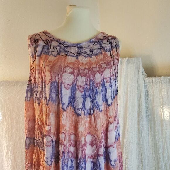 Sante Classics Tie Dye Swim Cover Up Dress One Size - Picture 6 of 10